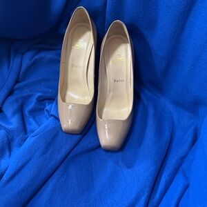Christian Louboutin Beige Patent Leather Heels